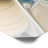 Soaring、抽象芸術ファンタジーFractal Art With Blue ポスター (角)