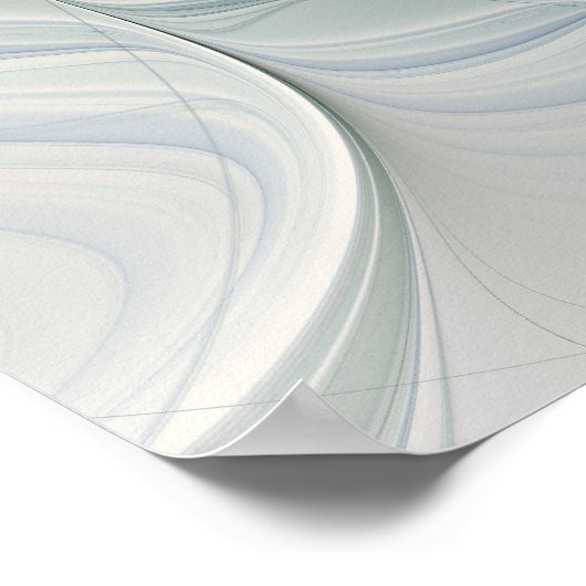 Soaring、抽象芸術ファンタジーFractal Art With Blue ポスター (角)