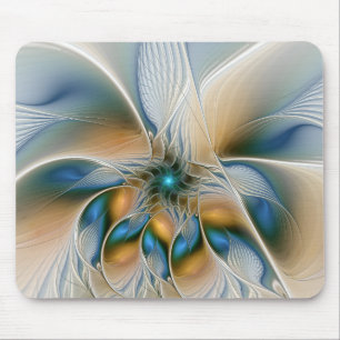 Soaring、抽象芸術ファンタジーFractal Art With Blue マウスパッド
