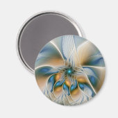 Soaring、抽象芸術ファンタジーFractal Art With Blue マグネット (正面/裏面)