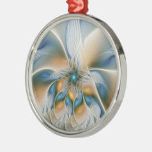 Soaring、抽象芸術ファンタジーFractal Art With Blue メタルオーナメント (左)