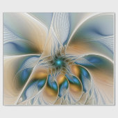 Soaring、抽象芸術ファンタジーFractal Art With Blue ラッピングペーパー (フラット)