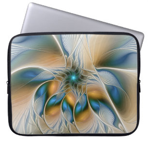 Soaring、抽象芸術ファンタジーFractal Art With Blue ラップトップスリーブ