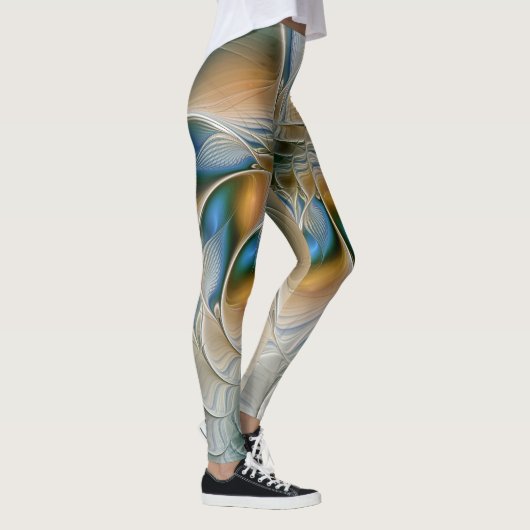 Soaring、抽象芸術ファンタジーFractal Art With Blue レギンス (右)