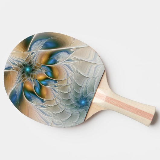 Soaring、抽象芸術ファンタジーFractal Art With Blue 卓球ラケット (横)