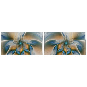 Soaring、抽象芸術ファンタジーFractal Art With Blue 枕カバー