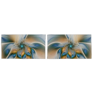 Soaring、抽象芸術ファンタジーFractal Art With Blue 枕カバー