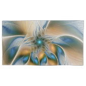 Soaring、抽象芸術ファンタジーFractal Art With Blue 枕カバー (正面左)
