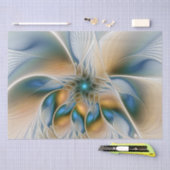 Soaring、抽象芸術ファンタジーFractal Art With Blue 薄葉紙 (クラフト)
