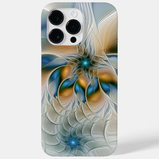 Soaring、抽象芸術ファンタジーFractal Art With Blue Case-Mate iPhoneケース (裏面)