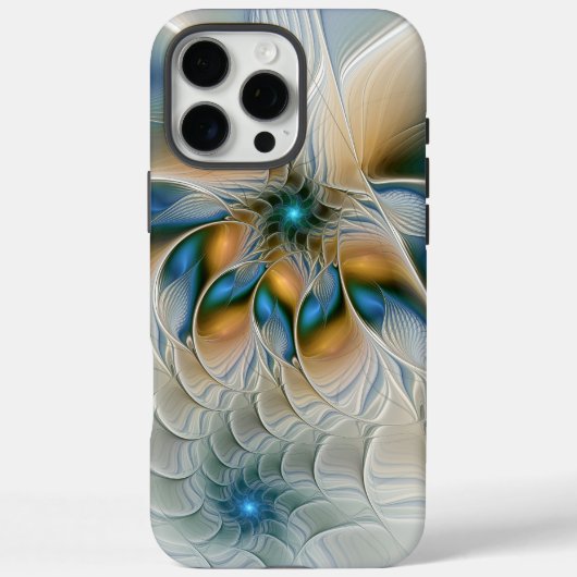 Soaring、抽象芸術ファンタジーFractal Art With Blue Case-Mate iPhoneケース (裏面)