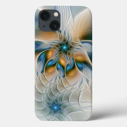 Soaring、抽象芸術ファンタジーFractal Art With Blue Case-Mate iPhoneケース (裏面)