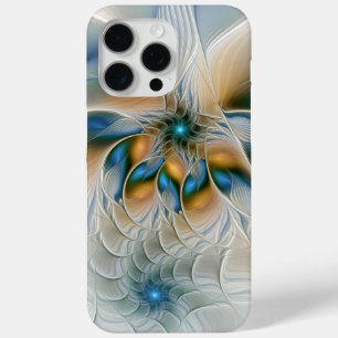 Soaring、抽象芸術ファンタジーFractal Art With Blue iPhone 15 Pro Maxケース