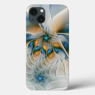 Soaring、抽象芸術ファンタジーFractal Art With Blue iPhone 13ケース