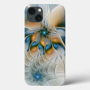 Soaring、抽象芸術ファンタジーFractal Art With Blue iPhone 13ケース