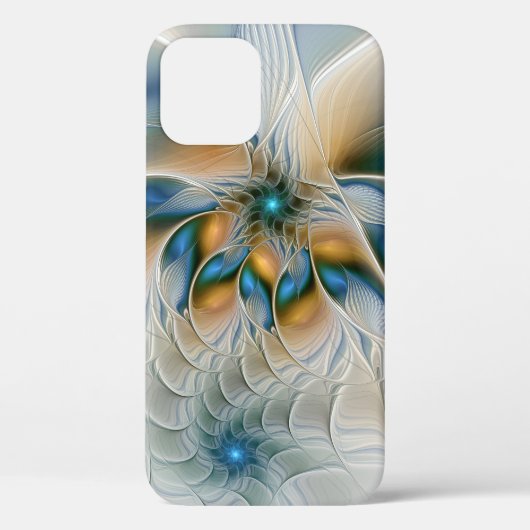 Soaring、抽象芸術ファンタジーFractal Art With Blue Case-Mate iPhoneケース (裏面)
