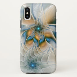 Soaring、抽象芸術ファンタジーFractal Art With Blue iPhone XSケース