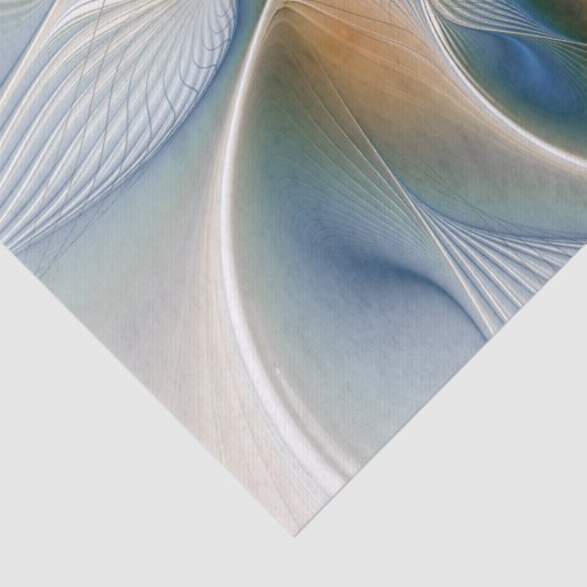 Soaring, Abstract Fantasy Fractal Art With Blue 薄葉紙 (詳細)