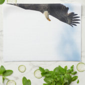 Soaring Bald Eagle Wildifeフォトアート キッチンタオル (折り畳み)