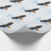 Soaring Bald Eagle Wildifeフォトアート ラッピングペーパー (角)