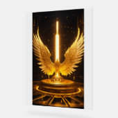 Soaring Crystal Eagle：トランスフの力を受け入れる アクリルサイン (傾斜)