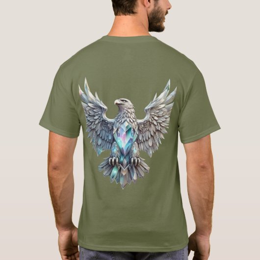 Soaring Crystal Eagle – 変換のシンボル Tシャツ (裏面)