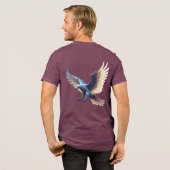 Soaring Crystal Eagle – Symbol of Transformation トライブレンドTシャツ (フル背面)
