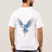 Soaring Eagle – 詳細デジタルイラストレーション Tシャツ (裏面)