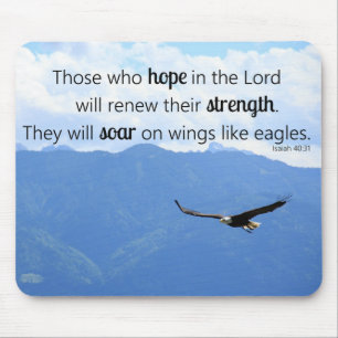 Soaring Eagle Christian Strength Isaiah 40:31 マウスパッド
