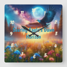  soaring Eagle's Dawn Horizon スクエア壁時計