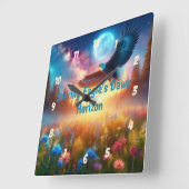  soaring Eagle's Dawn Horizon スクエア壁時計 (傾斜)