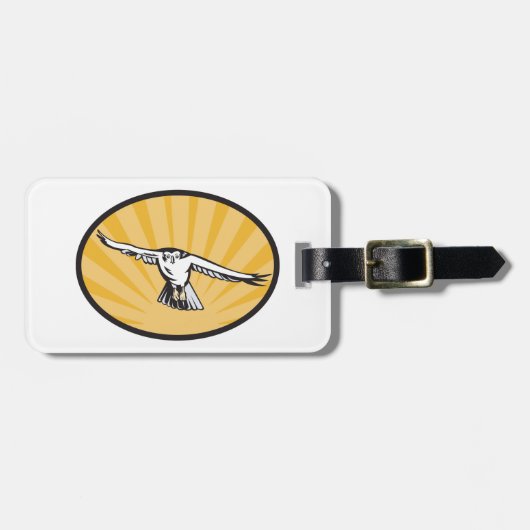 Soaring Falcon Bold Bird of Prey ラゲッジタグ (正面横)