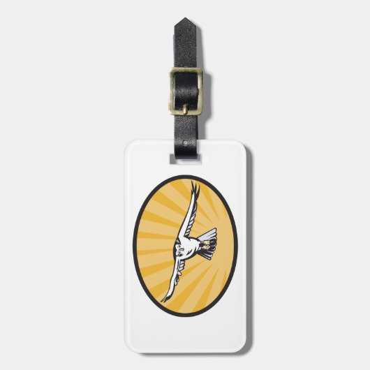 Soaring Falcon Bold Bird of Prey ラゲッジタグ (正面縦)