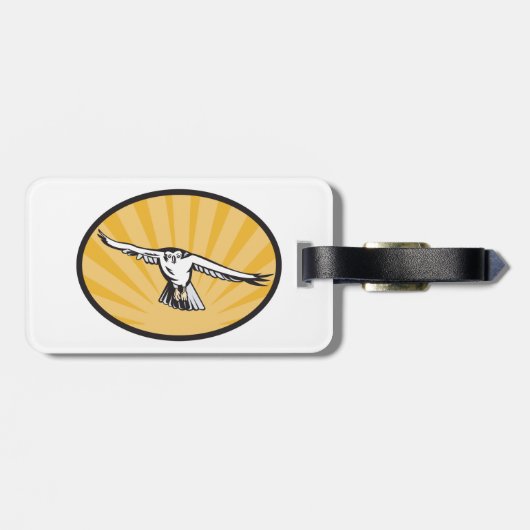 Soaring Falcon Bold Bird of Prey ラゲッジタグ (裏面横)