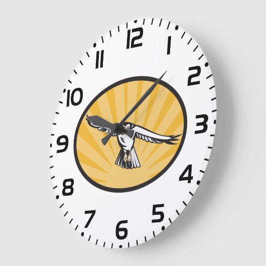 Soaring Falcon Bold Bird of Prey ラージ壁時計 (傾斜)