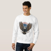 Soaring Spirit: American Bald Eagle 🦅 スウェットシャツ (正面フル)