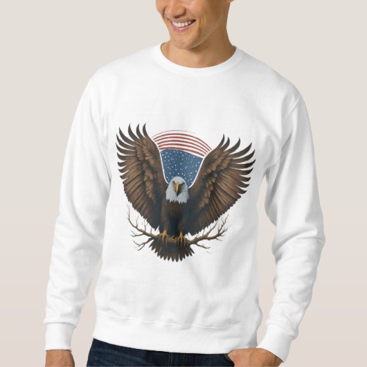 Soaring Spirit: American Bald Eagle 🦅 スウェットシャツ (正面)