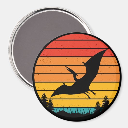 Soaring Sunset with a Pterodactyl マグネット (正面/裏面)