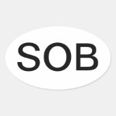 SOB 楕円形シール (正面)