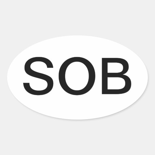 SOB 楕円形シール (正面)