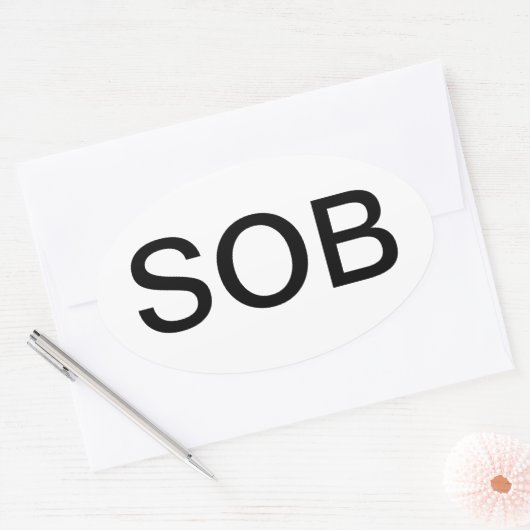 SOB 楕円形シール (封筒)
