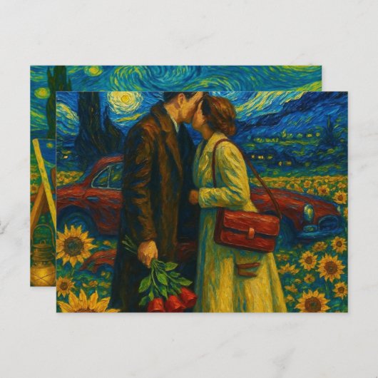 sob uma musa estrelada - under a starry muse ポストカード (正面/裏面)