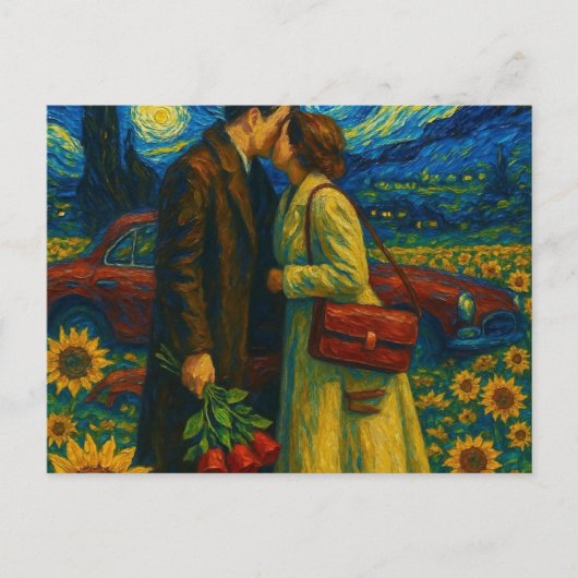 sob uma musa estrelada - under a starry muse ポストカード (正面)