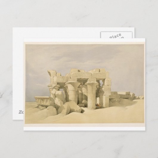 SobekとHaroerisの寺院Kom Omboで、'Egから ポストカード (正面/裏面)