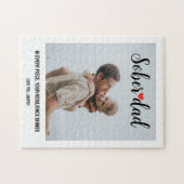 Soberサポートパパギフトカスタムトレンディー写真スクリプト ジグソーパズル (横)