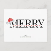 Soberメリー Christmas、Soberサポートミニマルクリスマス シーズンポストカード (正面)