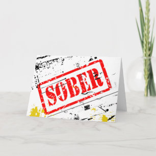 Sober グランジ Stamp Sobrityリカバリカード カード