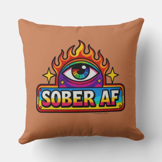 Sober AF - クッションカバー クッション (裏面)