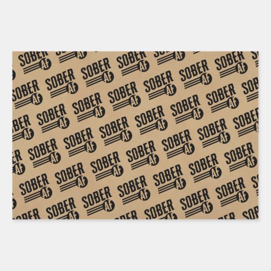 Sober AF -スタイルと姿勢でリカバリ ラッピングペーパーシート (正面3)