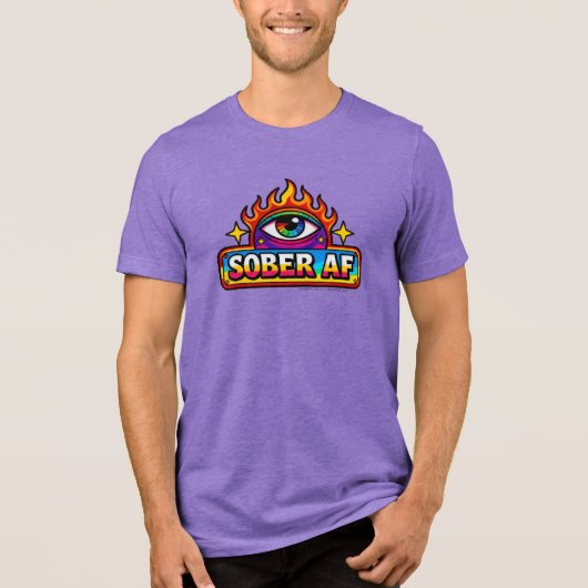 Sober AF - トライブレンドTシャツ (正面)